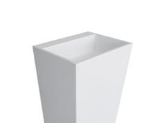umývadlo voľne stojace z liateho mramoru VERA (LUZZI) 500x400x850 mm, biela farba KELUZW - Besco