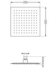 Mexen SLIM Sprchová hlavica 20x20 cm chróm 79120-00 - MEXEN