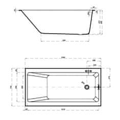 CERSANIT Crea vaňa slim 150x75 S301-233 - Cersanit