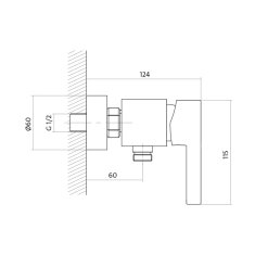 CERSANIT LUVIO sprchová batéria chróm S951-037 - Cersanit