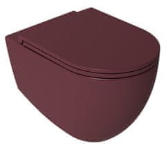 ISVEA INFINITY WC sedadlo, SLIM, odnímateľné, Soft Close, maroon red 40KF0543I-S - Isvea