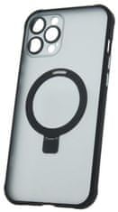 CPA Silikónové TPU puzdro Mag Ring pre iPhone 12 Pro Max čierne (TPUAPIP12PMMRTFOBK)