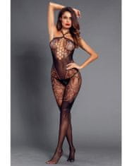 Temptly Čipkovaný bodysuit s ozdobným bodystocking výstrihom