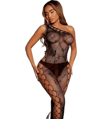 Temptly Bodystocking oblek s jedným popruhom s otvormi