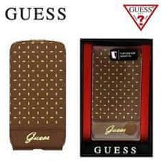 Guess Puzdro / obal na Samsung Galaxy S4 hnedé - flip Guess