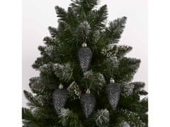 sarcia.eu Čierne šišky na vianočný stromček, vianočné ozdoby 4 ks. 1 balik