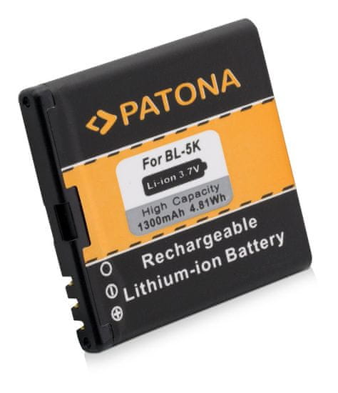 PATONA batéria pre mobilný telefón Nokia BL-5K 1300mAh 3,7 V Li-Ion