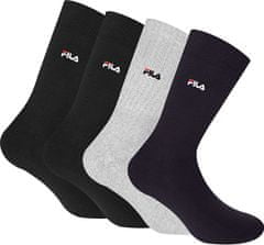 FILA 4 PACK - pánske ponožky FB4405/4-999 (Veľkosť 43-46)