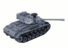 Mamido Tank na diaľkové ovládanie R/C s dymovými efektmi 1:18 sivý