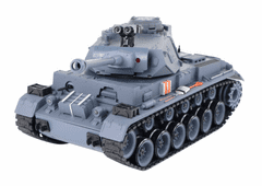 Mamido Tank na diaľkové ovládanie R/C s dymovými efektmi 1:18 sivý