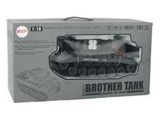 Mamido Tank na diaľkové ovládanie Leopard R/C 1:18 sivý