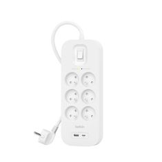 Belkin SURGE 6OT 650J, 18W, USB A+C, Pol