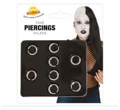 Sada falošných piercingových krúžkov - piercing - 8 ks