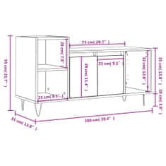 Vidaxl TV skrinka biela 100x35x55 cm spracované drevo