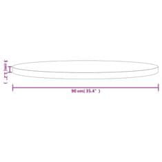 Petromila vidaXL Stolová doska okrúhla Ø90x3 cm masívna borovica