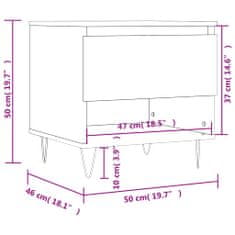 Petromila vidaXL Konferenčné stolíky 2 ks sivé sonoma 50x46x50 cm kompoz. drevo