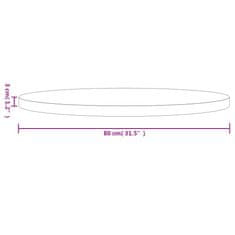 Vidaxl Stolová doska okrúhla čierna Ø80x3 cm masívna borovica