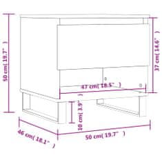 Petromila vidaXL Konferenčné stolíky 2 ks betónovo sivé 50x46x50 cm komp. drevo