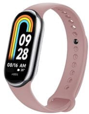 FIXED Silikónový remienok Silicone Strap pre Xiaomi Mi Band 8, ružový, FIXSSTB-1176-PI