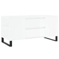 Petromila vidaXL Konferenčný stolík lesklý biely 102x44,5x50 cm kompozitné drevo