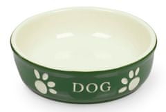 Nobby Keramická miska "DOG" zelená Ø12cm