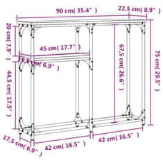 Vidaxl Konzolový stolík sivý sonoma 90x22,5x75 cm kompozitné drevo