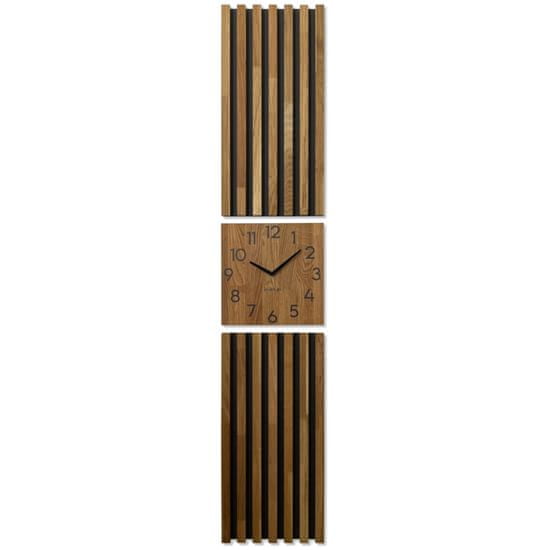 Flexistyle Závesné hodiny z dubového dreva Lamele 155cm z235-d1