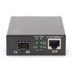Digitus Professional Gigabit PoE media converter, RJ45/SFP, PSE
