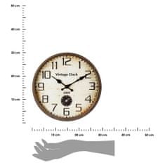 ModernHome Nástenné hodiny vintage hnedé 30 cm