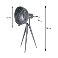 ModernHome Stojaca lampa Loft sivá 52 cm
