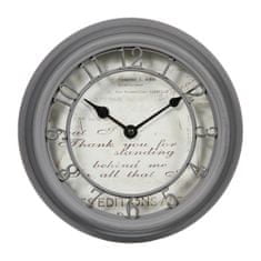 ModernHome Nástenné hodiny Romance Grey 22 cm