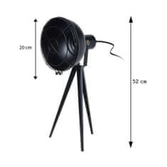 ModernHome Stojaca lampa Loft čierna 52 cm