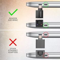 AXAGON ADE-MINIC USB-C 3.2 Gen 1 - Gigabit Ethernet MINI sieťová karta, Realtek 8153, auto inštal