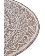 NORTHRUGS Kusový koberec Twin Supreme 105498 Linen kruh – na von aj na doma 140x140 (priemer) kruh