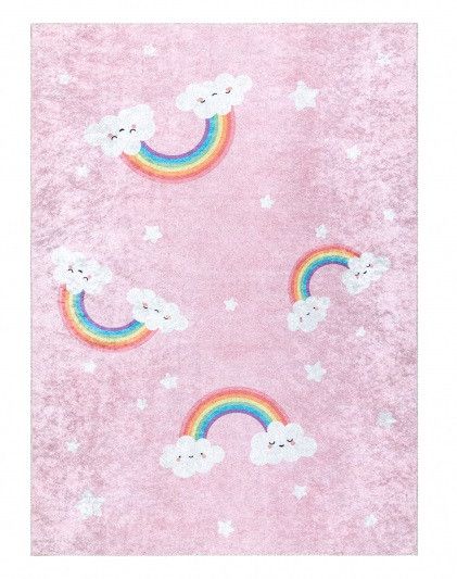 Dywany Łuszczów Detský kusový koberec Junior 52063.802 Rainbow pink