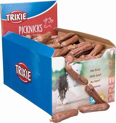 Trixie Premio PICKNICKS klobásky - hovězí maso 8g, 200ks - TRIXIE