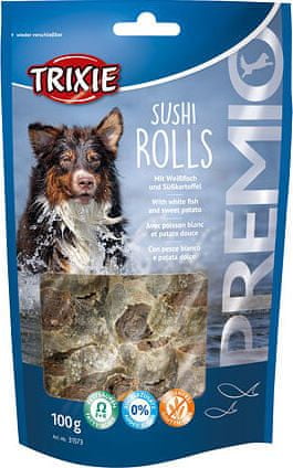 Trixie Premio SUSHI ROLLS Light - 100% rybí kolečka 100g