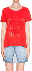 Desigual  Dámske tričko TS Artemis Červená S Tričko s krátkym rukávom