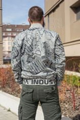 Alpha Industries  Pánska Obojstranná prechodná bunda MA-1 Moon Landing Rev S Šedá S