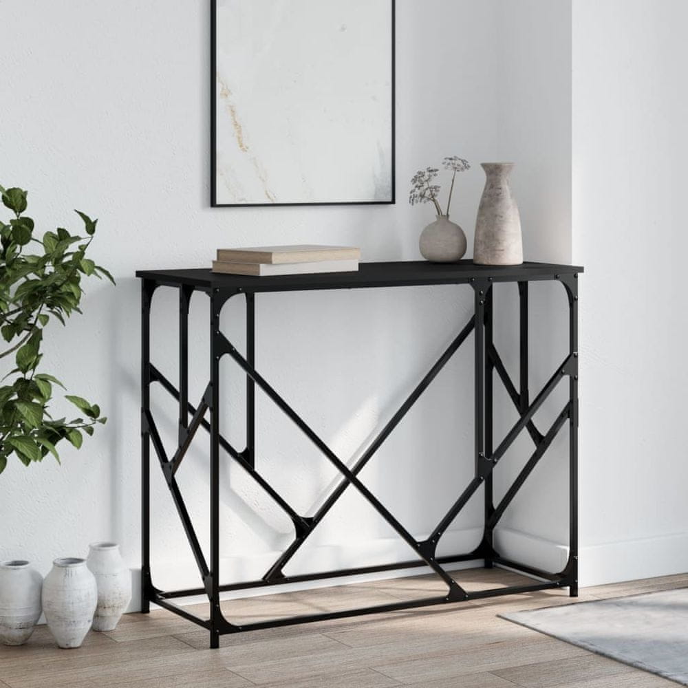 Petromila vidaXL Konzolový stolík čierny 100x40x80 cm kompozitné drevo