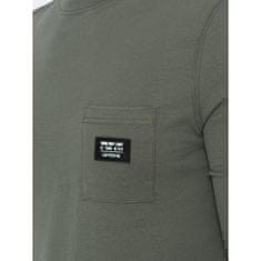 OMBRE Pánska košeľa s dlhým rukávom V4 L156 olivová MDN123707 S