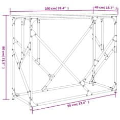 Vidaxl Konzolový stolík dub sonoma 100x40x80 cm kompozitné drevo