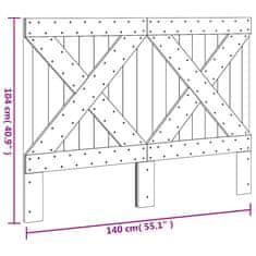 Vidaxl Čelo postele 140x104 cm masívna borovica