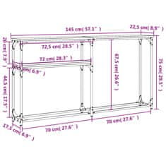 Vidaxl Konzolový stolík dub sonoma 145x22,5x75 cm kompozitné drevo