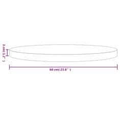 Vidaxl Stolová doska okrúhla biela Ø60x3 cm masívna borovica