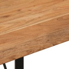 Petromila vidaXL Barový stôl 110x55x107 cm masívna akácia a železo