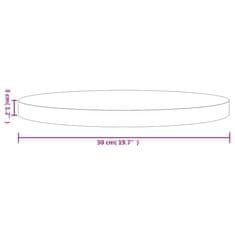 Vidaxl Stolová doska okrúhla čierna Ø50x3 cm masívna borovica