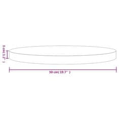 Vidaxl Stolová doska okrúhla Ø50x3 cm masívna borovica