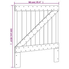 Vidaxl Čelo postele 90x104 cm masívna borovica