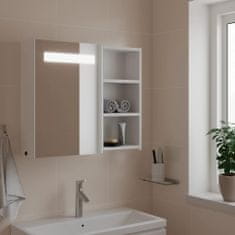 Petromila vidaXL Kúpeľňová zrkadlová skrinka s LED svetlom biela 60x13x52 cm